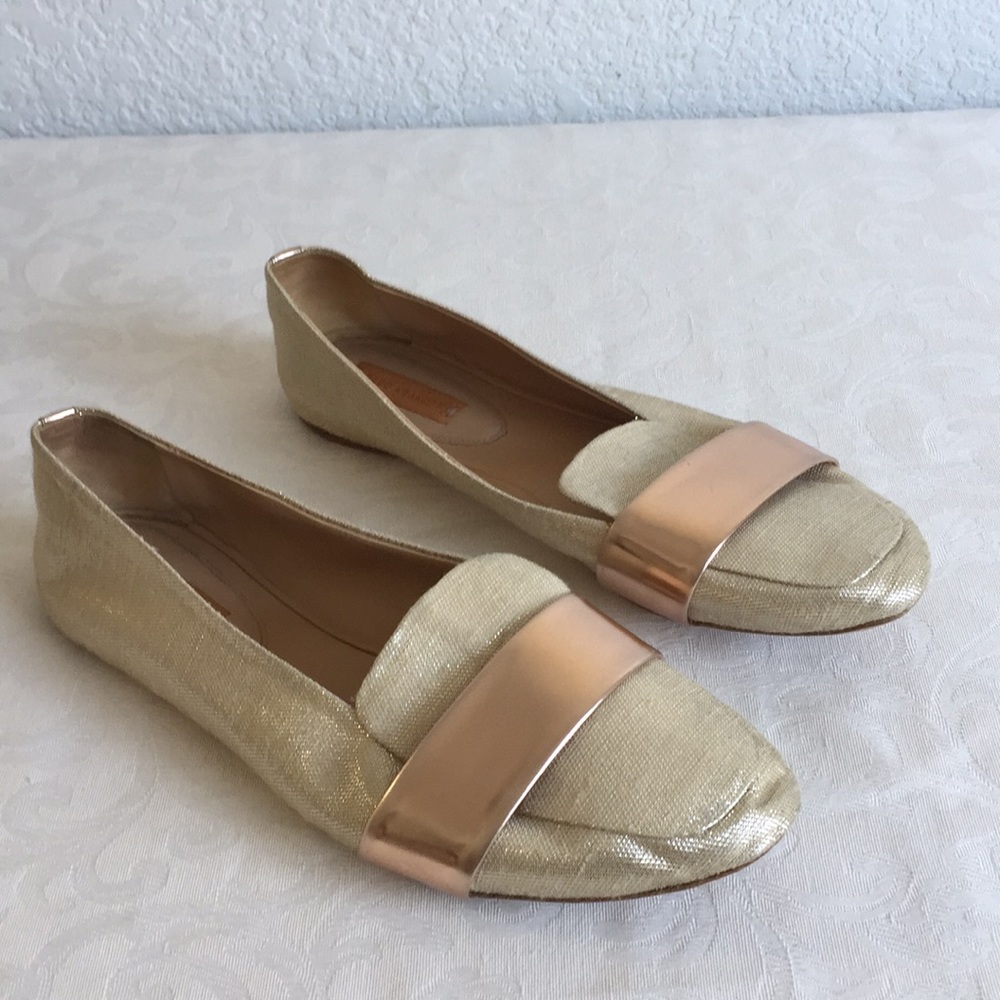 Reed Karloff gold metallic loafers